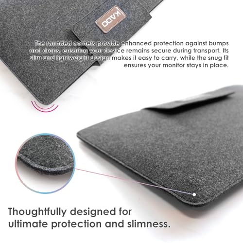 Kado 15.6 Inch Portable Monitor Protective Sleeve Carrying Bag 15.55"x9.25" | For Sceptre Kado MNN KYY InnoView Yxk ForHelp AYY VisionOwl Yodoit Uperfect ViewSonic ASUS Dell Lenovo 15.6" Portable Display