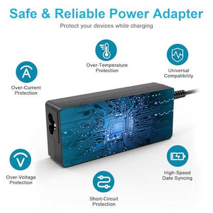 Fancy Buying 65W/45W Compatible with HP Laptop Charger - Smart Blue Tip Power Adapter Cord Short-Circuit Protection