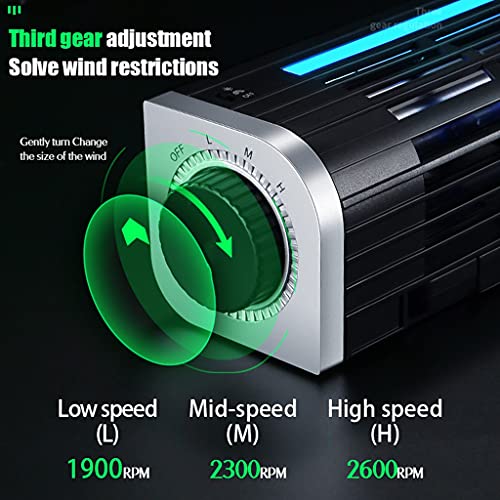 Laptop Cooler Gaming Notebook Cooling Pad Stand RGB LED Adjustable Silent 2600RPM Cable Tablet Desk Fan