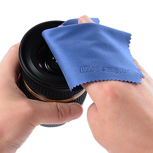 Wisdompro 8-Pack 6x7 Inches Microfiber Cleaning Cloth for Camera Lens, Glasses, Phone, iPhone, iPad, Tablet, Laptop, LCD TV, Computer Screen, Monitor and Other Electronics Device - Blue - color: Blue