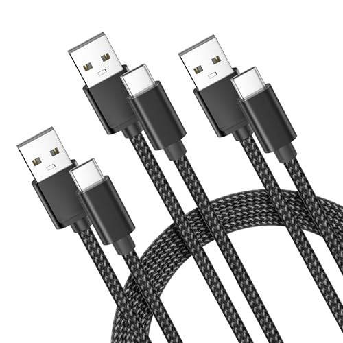 Basesailor for iPhone 17 16 Pro Max Charger Cord,USB to USB C Cable,Type C Charging Power Cord for Apple 17e 15 iPad 10 Air 4 5,Samsung Galaxy S26 S25 S24 S23,Black,3Pack 3.3/6.6/10FT(1/2/3M) - color: Black, size: 3Pack 3.3/6.6/10FT(1/2/3M), style: 3 Pack