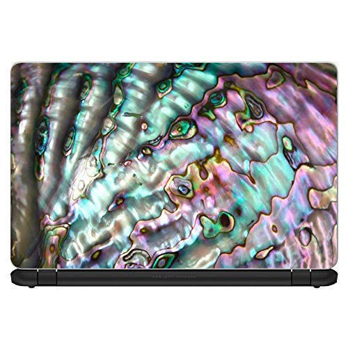 Custom Fit Made to Order Laptop Notebook Skin Vinyl Sticker Cover Decal Fits 13.3" 14" 15.6" 16" Laptop |Abalone Pink Green Purple Sea Shell - color: Style 9