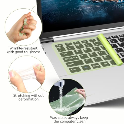 Universal Keyboard Protector Cover Skin for Laptop Notebook 13" 14" Laptop Notebook Ultra-Thin Silicone Waterproof Dustproof Keyboard Protector Skin(Yellow,1Pcs) - color: Yellow 1Pcs