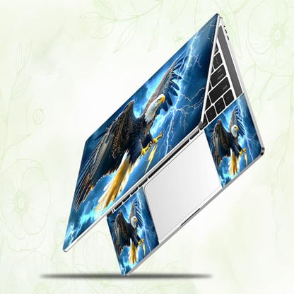 Laptop Skin Sticker Decal, Universal Reusable Vinyl Laptop Cover for 12" 13" 13.3" 14" 15" 15.4" 15.6" Notebook PC, Waterproof Scratch-Resistant with 2 Wrist Pads, Easy to Apply & Remove,Eagle - color: Eagle