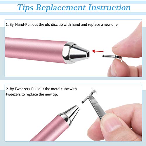 Mixoo Retractable Stylus Pen for Touchscreen Switch 2, High Sensitivity Universal Stylus Pen for iPad iPhone Android Tablet Apple Kindle Chromebook Galaxy All Touch Screens (Rose Gold) - color: Rose Gold