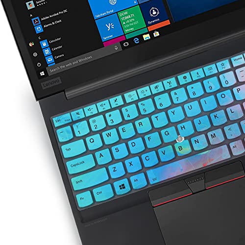 Keyboard Cover for 15.6" Lenovo ThinkPad E15 Gen 4/3/2, ThinkPad L15 Gen 2/1, ThinkPad T15 T15p T15g P15 P15s P15v Gen 3/2/1, ThinkPad E580 E590 E595 L580 L590 P52 P53 P72 P73 T570 T575 T580 T590 - color: Colorful