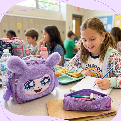 Meetbelify Rolling Backpack for Girls Backpacks with Wheels for Elementary Student Kids School Travel Bag for Girls Ages 6-8 Years Old Purple - color: Purple