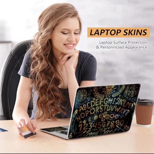 Laptop Skin Sticker for 12.1”-15.6“ Laptops (Fits 13”, 13.3”, 14”, 15”, 15.4”) | Protective Universal Reusable Vinyl Art Decal Cover | Waterproof & Scratch-Resistant-Spirit Ouija Board - color: Spirit Ouija Board