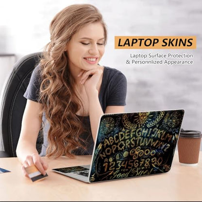 Laptop Skin Sticker for 12.1”-15.6“ Laptops (Fits 13”, 13.3”, 14”, 15”, 15.4”) | Protective Universal Reusable Vinyl Art Decal Cover | Waterproof & Scratch-Resistant-Spirit Ouija Board - color: Spirit Ouija Board