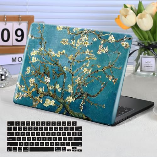 Funut for MacBook Pro 13 inch Case 2025 2024-2016 Release M2 M1 A2338 A2251 A2289 A2159 A1989 A1708 A1706, Plastic Laptop Hard Shell & Keyboard Cover for MacBook Pro 13 Inch, Blossom - color: 2blossom, size: 2016-2024 Macbook Pro 13 Inch M1 M2