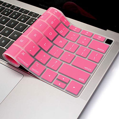 Se7enline for MacBook Pro 13/16 inch Keyboard Cover 2019-2026,Cheese | Silicone Waterproof Dustproof Durable Washable Laptop Accessories US Layout 2023 2022 2021 2020 2019 2018,Pink - color: Pink