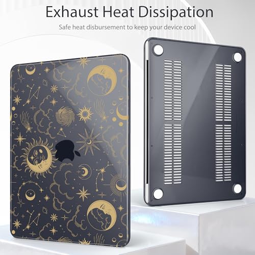 Tuiklol for 2026 MacBook Neo 13 Inch A18 Pro Chip Case, (Model A3404) Anti-Scratch Anti-Drop Slim Hard PC Shell Case with Shockproof Protective MacBook Neo Laptop Cover, Moons and Stars - color: Moons and Stars