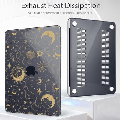 Tuiklol for 2026 MacBook Neo 13 Inch A18 Pro Chip Case, (Model A3404) Anti-Scratch Anti-Drop Slim Hard PC Shell Case with Shockproof Protective MacBook Neo Laptop Cover, Moons and Stars - color: Moons and Stars