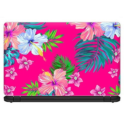 It's A Skin 15.6 inch Laptop Notebook Skin Vinyl Sticker Cover Decal Universal fit 15.6" (May Require Trimming) HP Lenovo Apple Mac Dell Compaq Asus Acer/Pink Neon Hibiscus Flowers