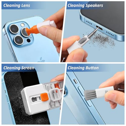 2 Pack Keyboard Cleaner & Laptop Cleaning Kit, All-in-1 for Computer PC | Electronics Deep Cleaning Reusable Brush Tool, Screen-Safe Spray, for iPhone iPad Macbook Airpod Camera, Gaming Accessories - color: Multi