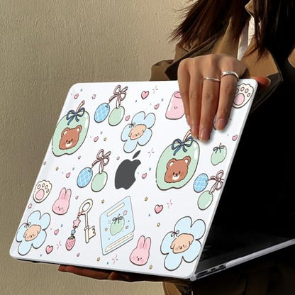 for MacBook Neo 13 inch Case 2026 Release A3404 Cover, Ultra-Thin Printed Pattern Plastic Hard Shell Case Protective Case for MacBook Neo 13 with Apple A18 Pro Chip, Cute Little Bear - color: Cute Little Bear