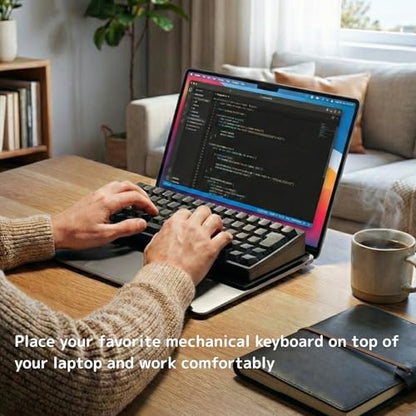 Keyboard Cover: Place Your Mechanical Keyboard on Top of Laptop - Ventilated, Durable Acrylic, Universal Fit for MacBook & All Laptops (Black) - color: Black