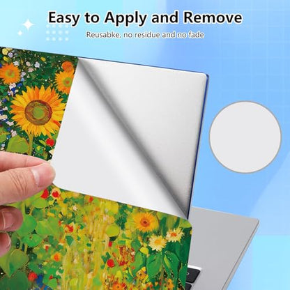 Universal Laptop Skin Sticker Decal for 11.6”12" 13" 13.3" 14" 15" 15.4" 15.6" Reusable Waterproof Scratch-Scratch Resistant Protective Vinyl Laptop Notebook Skin Stickers,Watercolor Flower Sunflower - color: Watercolor Flower Sunflower