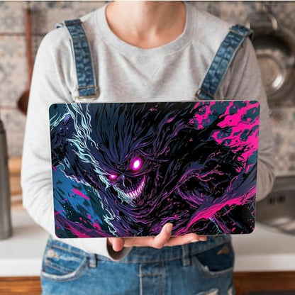 Universal Laptop Skin Sticker with 2 Wrist Pad Skins, Waterproof Scratch Resistant Vinyl Laptop Cover Decal, Cut to Fit for 11–15.6 Inch MacBook HP Dell Lenovo, Devil - color: Devil