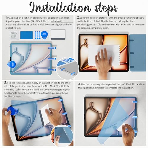 Mamol [2 Pack] Paper Screen Protector for iPad 11th generation (A16, 2025)/ 10th generation (2022), Write and Draw Like on Real Paper/Matte/High Sensitive/Anti Glare - size: iPad 10th Gen 2022/11th Gen 2025