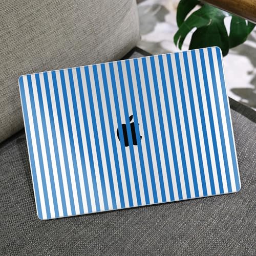 MEEgoodo Case for M5/M4/M3/M2 MacBook Air 13 inch Case 2026 2025 2024 2022, Fit Model A3449/A3240/A3113/A2681, Laptop Hard Shell Compatible with MacBook Air 13.6-inch, Blue Stripes - color: Blue Stripes