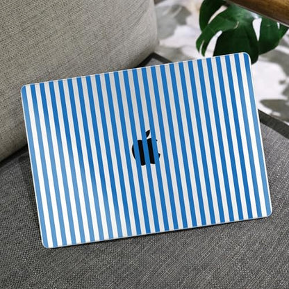 MEEgoodo Case for M5/M4/M3/M2 MacBook Air 13 inch Case 2026 2025 2024 2022, Fit Model A3449/A3240/A3113/A2681, Laptop Hard Shell Compatible with MacBook Air 13.6-inch, Blue Stripes - color: Blue Stripes
