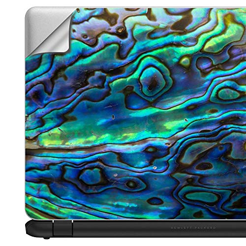 Custom Fit Made to Order Laptop Notebook Skin Vinyl Sticker Cover Decal Fits 13.3" 14" 15.6" 16" HP Lenovo Apple Mac Dell Compaq |Abalone Shell Green Swirl Blue Gold - color: Style 5
