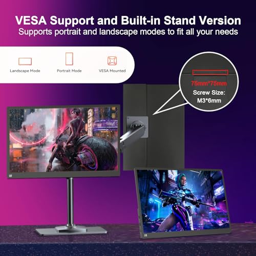 IBW 15.6" 2.8K 100Hz Portable Monitor Touchscreen, QHD 2880x1620 IPS Gaming Display, 300 Nits 100% sRGB HDR FreeSync, USB-C HDMI External Second Screen for Laptop PC Phone Switch PS5