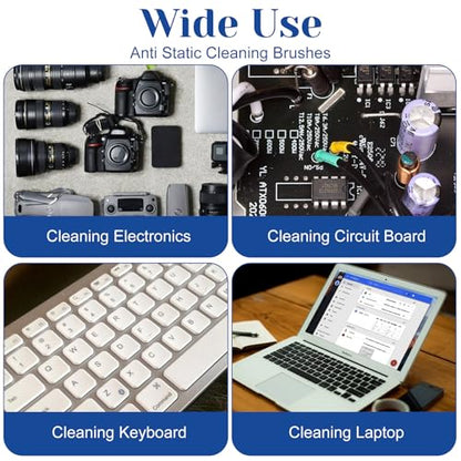 25 Pcs Mini Keyboard Cleaning Brushes Kit Electronic Dust Clean Brush Small Anti Static Cleaning Brush with PP Handle for Computer Motherboard Keyboard Camera Small Space