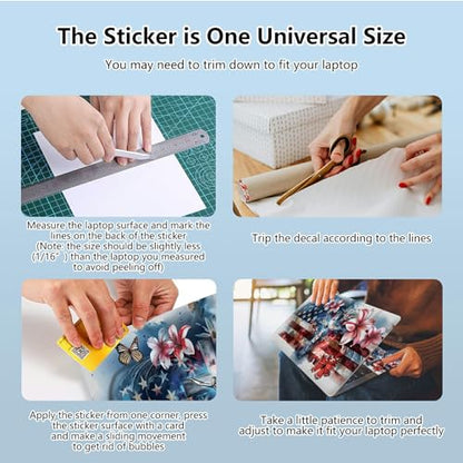 Universal Laptop Skin Sticker with 2 Wrist Pad Skins, Waterproof Scratch Resistant Vinyl Laptop Cover Decal, Cut to Fit for 11–15.6 Inch MacBook HP Dell Lenovo, Faith Flag - color: Faith Flag
