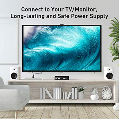 Power Cord, Goalfish 3 Prong AC Power Cable 3.3FT/1m Nylon Braided Replacement 3 Pin Power Cord UL Certified for Computer, TV, Monitor, Printer, PC, Projector, Power Supply Cable