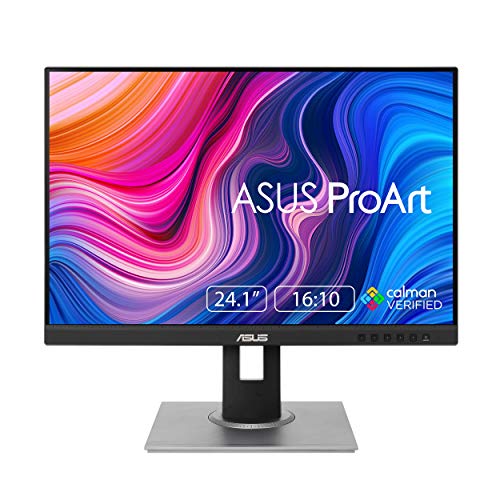ASUS ProArt 24" Monitor - WUXGA (1920 x 1200), 16:10 Monitor, 100% sRGB/Rec.709 ΔE < 2, IPS, DisplayPort, HDMI, Calman Verified, Anti-Glare, Tilt, Pivot, Swivel, Height Adjustable - PA248QV - style: 24.1" 16:10 DP 100% sRGB