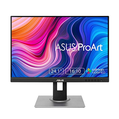 ASUS ProArt 24" Monitor - WUXGA (1920 x 1200), 16:10 Monitor, 100% sRGB/Rec.709 ΔE < 2, IPS, DisplayPort, HDMI, Calman Verified, Anti-Glare, Tilt, Pivot, Swivel, Height Adjustable - PA248QV - style: 24.1" 16:10 DP 100% sRGB