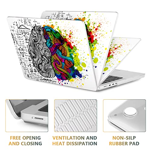 CISSOOK Compatible with MacBook Pro 14 inch Case 2026 2025 2024 2023 2022 | A3434 A3427 A3426 A3112 A3185 A3401 A2918 A2992 A2779, 5in1 Kit Hard Shell Case for MacBook Pro 14 M1 M2 M3 M4 M5, Brain - color: 14inch-Creative Brain