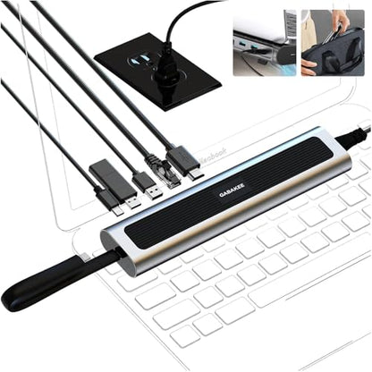Laptop Docking Station, Portable Universal All-in-one Docking Charging Station with Adjustable Cooling Stand, 100W Powered Supply and USB-C Hub 4K HDMI for Different Devices