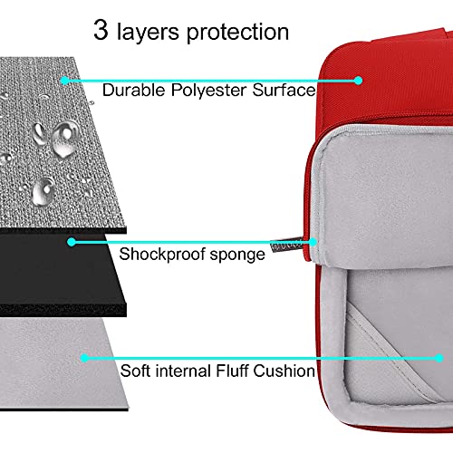 MOSISO Compatible with MacBook Pro 14 inch Case M5 2026 M4 M3 M2 M1 2025-2021 A3427 A3426 A3434 A3112 A3185 A3401 A2918 A2992 A2779 A2442, Case&Bag&Keyboard Skin&Webcam Cover&ScreenFilm, Red - color: Red