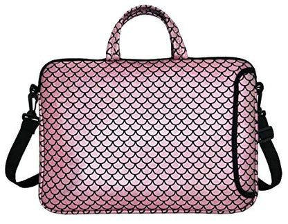 17.3-Inch Laptop Shoulder Carrying Bag Case Sleeve For 17" 17.3 inch HP DELL (Pink) - color: Pink