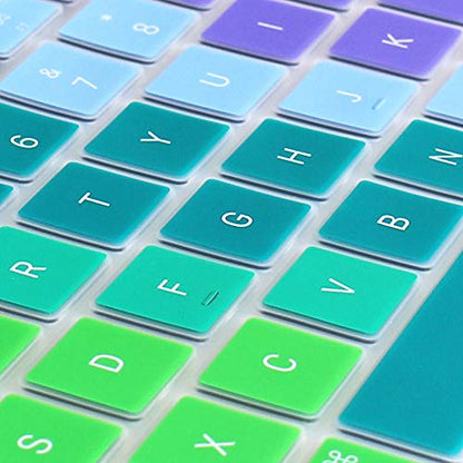 ProElife Keyboard Cover Skin for 2020 MacBook Air 13 Inch (Model: A2337 with Apple M1 Chip and A2179, U.S Layout) with Touch ID Keyboard Accessories Protector (Rainbow) | Rainbow, U.S. Layout, Non-interference Design for ID Key, Dust-Proof, Silicone Prote