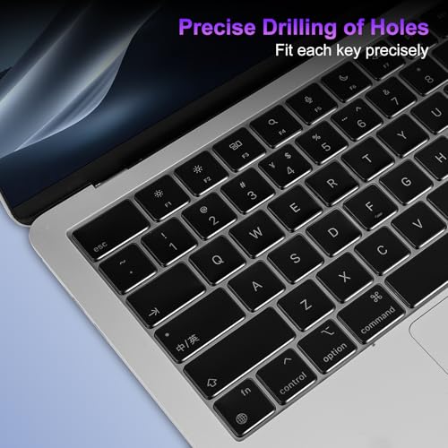 MOSISO 2 PCS Keyboard Cover, Keyboard Protector | Compatible with MacBook Neo 13 inch 2026 A18 Pro, MacBook Air 15/Air 13.6 M5 M4 M3 M2/ Pro 14/Pro 16 M5/M4/M3/M2/M1 - color: Smoke Gray