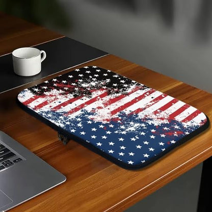 doginthehole American Flag Laptop Sleeve 12 Inch Neoprene Tablet Sleeve Bag Carrying Case Lightweight Notebook Computer Pocket Durable Protective Sleeve Pouch - color: American Flag, size: 12 inch