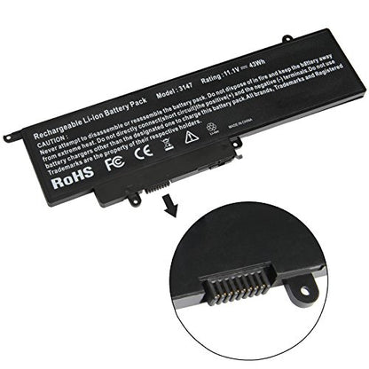 GK5KY Laptop Battery for Dell Inspiron 11 3000 3147 3148 3153 3152 3157 3158 15 7000 7558 7568 13 7353 7359 7347 7348 7352 92NCT 092NCT 4K8YH 04K8YH RHN1C 0WF28 P20T P20T001 P55F P55F001 451-BBKK - size: 7.52*3.54*0.21inch