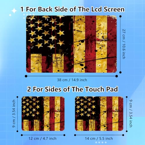 Universal Laptop Skin Sticker Decal for 11.6”12" 13" 13.3" 14" 15" 15.4" 15.6" Reusable Waterproof Scratch-Scratch Resistant Protective Vinyl Laptop Notebook Skin Stickers - American Flag - color: American Flag