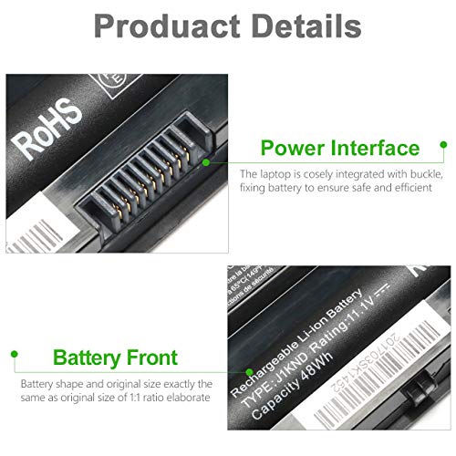 J1KND Replacement Laptop Battery 11.1V 48Wh for Dell Inspiron | Compatible with N7010 N7110 N5010 N5110 N5030 N5040 N5050 3520 N4010 N4110 N4050 M5010 3420 M5030 M5040 M5110