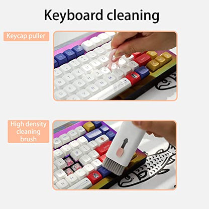 7 in 1 Electronic Cleaner kit - Keyboard Cleaner, Keyboard Cleaning Kit, Laptop Cleaner with Brush, Electronic Cleaner for Laptop/Phone/Computer/Screen (Give Away a Flannel Cloth) Pink