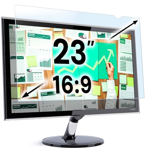 23 inch Blue Light Blocking Screen Protector Panel for 16:9 Widescreen Computer Monitor and Laptop - PC Anti-UV Eye Protection Filter Film - Anti-Scratch Diagonal Frame Shield [1 Pack] - color: Blue Screen for Monitor, size: [1 Pack] 23" DIAGONAL (16:9)