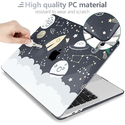 Batianda AstroGrid Case for MacBook Pro 13 inch 2020 2022, Aviation | Fits Model A2338 M2 M1 A2251 A2289,1.2mm Slim Lightweight Hard Shell Cover, Scratch Resistant,4-in-1 Accessories Bundle - color: Aviation