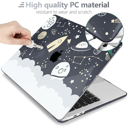 Batianda AstroGrid Case for MacBook Pro 13 inch 2020 2022, Aviation | Fits Model A2338 M2 M1 A2251 A2289,1.2mm Slim Lightweight Hard Shell Cover, Scratch Resistant,4-in-1 Accessories Bundle - color: Aviation