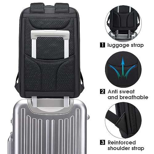 BANGE Business Smart Backpack Waterproof fit 15.6 Inch Laptop Backpack with USB Charging Port,Travel Durable Backpack - color: Green