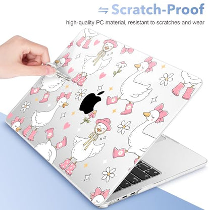 May Chen for MacBook Air 15 inch Case M5 M4 M3 M2 2026 2024-2023, Model A3448 A3241 A3114 A2941, Closes Seamlessly Hard Shell Laptop Cover with Keyboard Cover, Cute Goose Spring - color: Cute Goose Spring