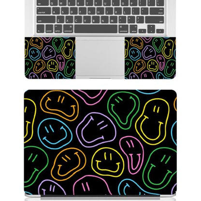 12.1-15.6 Inch Laptop Skin Decal, Universal Reusable Vinyl Laptop Cover Sticker, Waterproof Art Decal Protector with Cute Smile Face - color: Cute Smile Face